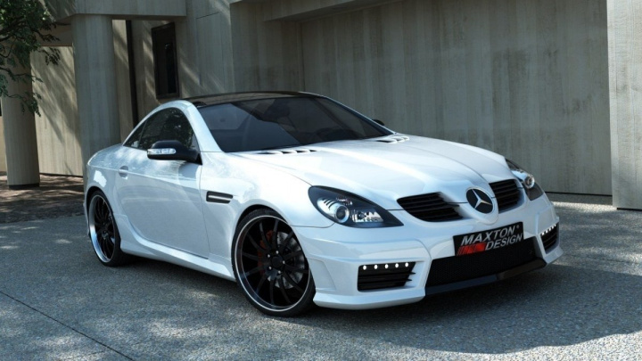 Mercedes SLK R171 (SLK R172 AMG LOOK) ABS PLASTIC 2004-2011 SIDE SKIRTS Maxton Design in the group Select car model / Mercedes Benz / SLK-Class 04-11 (R171) / Styling at DDESIGN Scandinavia AB (ME-SLK-R171-AMG-R172-S1A)