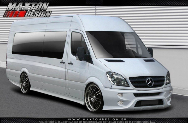 Mercedes Sprinter Mk2 2006-2013 Front Bumper Maxton Design in the group Select car model / Mercedes Benz / Sprinter at DDESIGN Scandinavia AB (ME-SP-2-F1A)