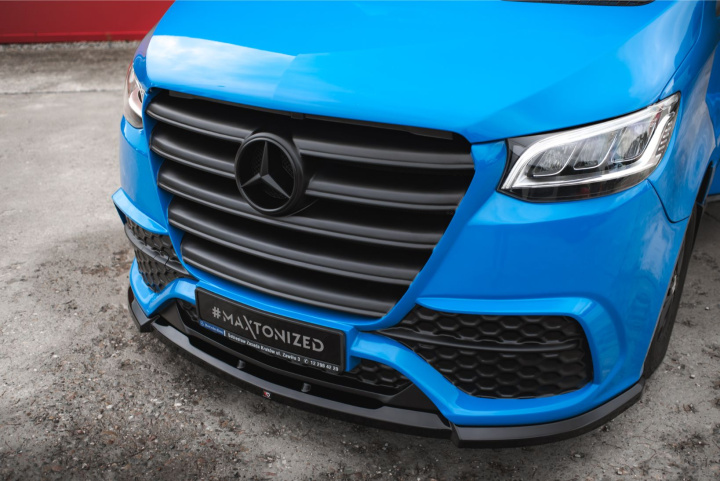 Front Bumper + Splitter Mercedes-Benz Sprinter Mk3 Maxton Design in the group Select car model / Mercedes Benz / Sprinter at DDESIGN Scandinavia AB (ME-SP-3-F1F-FD1G)
