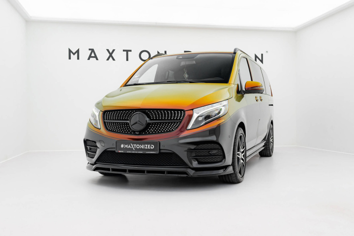 Mercedes-Benz V-Class AMG-Line W447 Facelift 2016-2024 Front Splitter V.6 Maxton Design in the group Select car model / Mercedes Benz / Vito-Viano 14+ (W447) / Styling at DDESIGN Scandinavia AB (ME-V-447FAMGLINEFD6GFD6RG)