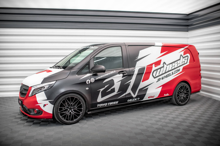 Mercedes-Benz Vito Extra Long W447 Facelift / V Extra Long W447 Facelift 2020+ Side Skirts Diffusers Maxton Design in the group Select car model / Mercedes Benz / Vito-Viano 14+ (W447) / Styling at DDESIGN Scandinavia AB (ME-VI-W447F-SD1ABG)