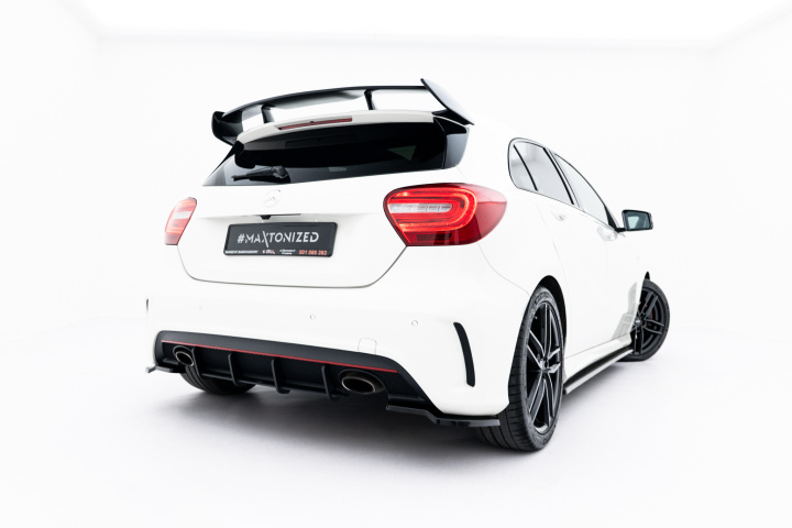 Street Pro Rear Diffuser Mercedes-Benz A AMG-Line W176 in the group Select car model / Mercedes Benz / A-Class 12-18 (W176) / Styling at DDESIGN Scandinavia AB (MEA176AMGLINECNC-RS1BBRBI)