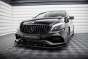Mercedes-Benz A AMG-Line W176 Facelift 2015-2018 Street Pro Front Splitter + Flaps Black-Red + Gloss Flaps Maxton Design