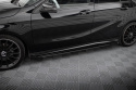 Mercedes-Benz A AMG-Line W176 Facelift 2015-2018 Street Pro Side Skirts Diffusers + Flaps Black-Red + Gloss Flaps Maxton Design
