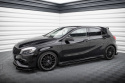 Mercedes-Benz A AMG-Line W176 Facelift 2015-2018 Street Pro Side Skirts Diffusers + Flaps Black-Red + Gloss Flaps Maxton Design