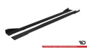 Mercedes-Benz A AMG-Line W176 Facelift 2015-2018 Street Pro Side Skirts Diffusers + Flaps Black-Red + Gloss Flaps Maxton Design