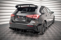 Mercedes A35 AMG Hatchback Aero Pack W177 2018-2023 Street Pro Rear Valance + Flaps Black-Red + Gloss Flaps Maxton Design