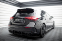 Mercedes-AMG A35 Hatchback W177 2018-2023 Street Pro Rear Side Splitters + Flaps Black-Red + Gloss Flaps Maxton Design