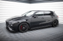 Mercedes-AMG A35 W177 Facelift 2023- Street Pro Side Skirts Diffusers + Flaps Black-Red + Gloss Flaps Maxton Design