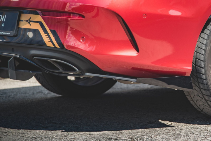 Mercedes-AMG C43 Coupe C205 2014-2018 Street Pro Rear Side Splitters + Flaps Black-Red + Gloss Flaps Maxton Design in the group Select car model / Mercedes Benz / C-Class 15-21 (W205) / Styling at DDESIGN Scandinavia AB (MEC20543AMGCNCRSD1BRBRSF1)