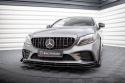 Mercedes-AMG C43 Coupe / Cabrio C205 Facelift / A205 Facelift 2018-2021 Street Pro Front Splitter + Flaps Black-Red + Gloss Flaps Maxton Design