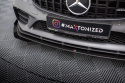 Mercedes-AMG C43 Coupe / Cabrio C205 Facelift / A205 Facelift 2018-2021 Street Pro Front Splitter + Flaps Black-Red + Gloss Flaps Maxton Design