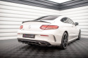 Central Rear Splitter (with vertical bars) Mercedes-Benz C Coupe AMG-Line C205 Facelift Maxton Design