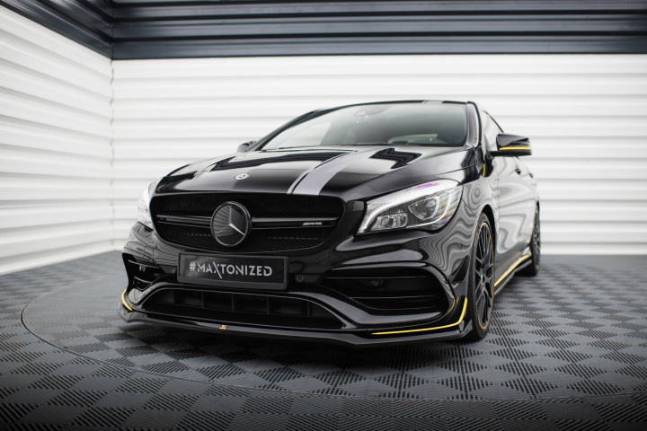 Front Splitter V.3 Mercedes-Amg Cla 45 Aero C117 Facelift Maxton Design in the group Select car model / Mercedes Benz / CLA-Class 13-19 (C117) / Styling at DDESIGN Scandinavia AB (MECLA11745AMGAEROFD1G)