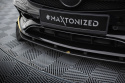 Mercedes-AMG CLA 45 Aero C117 Facelift 2017-2019 Street Pro Front Splitter + Flaps Black-Red + Gloss Flaps Maxton Design