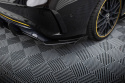 Mercedes-AMG CLA 45 C117 Facelift 2017-2019 Street Pro Rear Side Splitters + Flaps Black-Red + Gloss Flaps Maxton Design