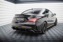 Mercedes-AMG CLA 45 C117 Facelift 2017-2019 Street Pro Rear Side Splitters + Flaps Black-Red + Gloss Flaps Maxton Design