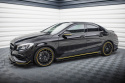 Mercedes-AMG CLA 45 C117 Facelift 2017-2019 Street Pro Side Skirts Diffusers + Flaps Black-Red + Gloss Flaps Maxton Design