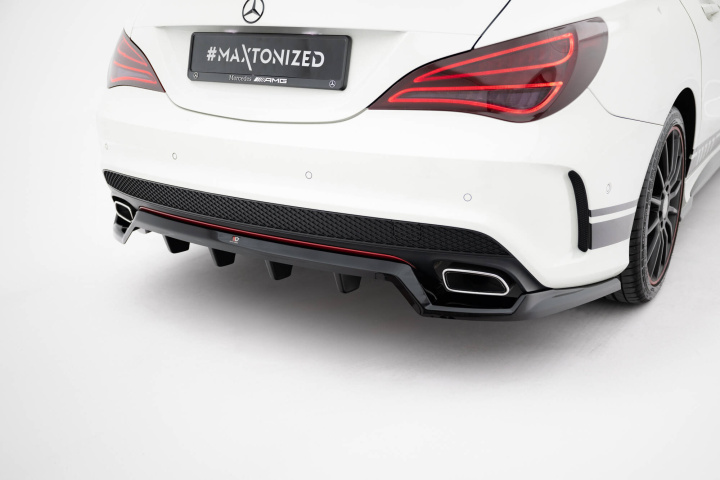 Mercedes-Benz CLA AMG-Line C117 2013-2017 Rear Splitter (with vertical bars) Maxton Design in the group Select car model / Mercedes Benz / CLA-Class 13-19 (C117) / Styling at DDESIGN Scandinavia AB (MECLA117AMGLINESBRD1GRD2G)