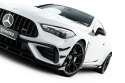 Mercedes-AMG CLE 53 Aero C236 2023- Street Pro Front Splitter + Flaps Black-Red + Gloss Flaps Maxton Design