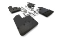 Rally Armor 19-26 Jeep JT Gladiator (Mojave/Rubicon) Black Mud Flap w/Metallic Black Logo