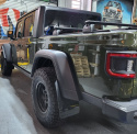 Rally Armor 19-26 Jeep JT Gladiator (Mojave/Rubicon) Black Mud Flap w/Metallic Black Logo