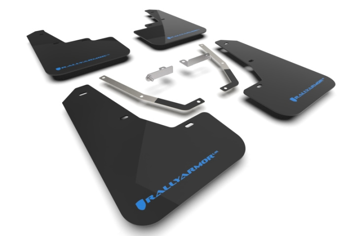 Rally Armor 24-26 Subaru Crosstrek Black UR Mud Flap Light Blue Logo in the group Select car model at DDESIGN Scandinavia AB (MF106-UR-BLK-NB)
