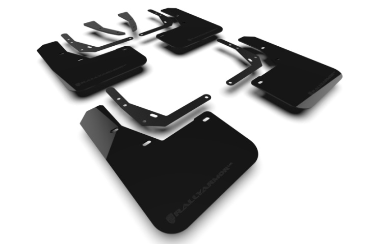 Rally Armor 24-26 Hyundai Kona/Kona EV Black UR Mud Flap w/Metallic Black Logo in the group Select car model at DDESIGN Scandinavia AB (MF113-UR-BLK-MBK)
