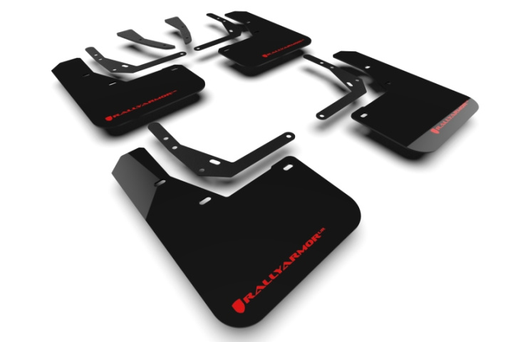 Rally Armor 24-26 Hyundai Kona/Kona EV Black UR Mud Flap w/Red Logo in the group Select car model at DDESIGN Scandinavia AB (MF113-UR-BLK-RD)