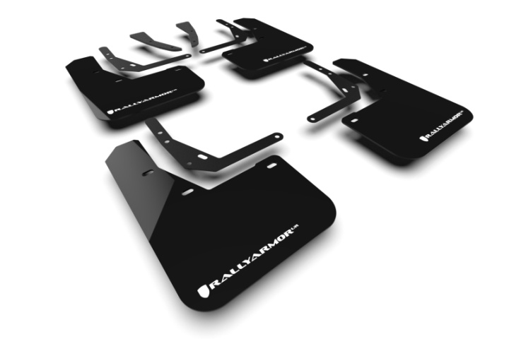 Rally Armor 24-26 Hyundai Kona/Kona EV Black UR Mud Flap w/White Logo in the group Select car model at DDESIGN Scandinavia AB (MF113-UR-BLK-WH)