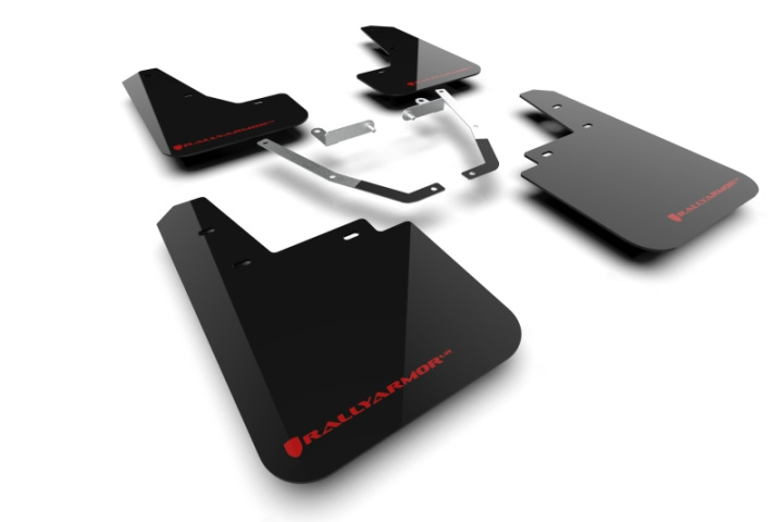 Rally Armor 24-26 Subaru Crosstrek (Wilderness Only) Black UR Mud Flap W/Red Logo - No Drilling Req in the group Select car model at DDESIGN Scandinavia AB (MF116-UR-BLK-RD)