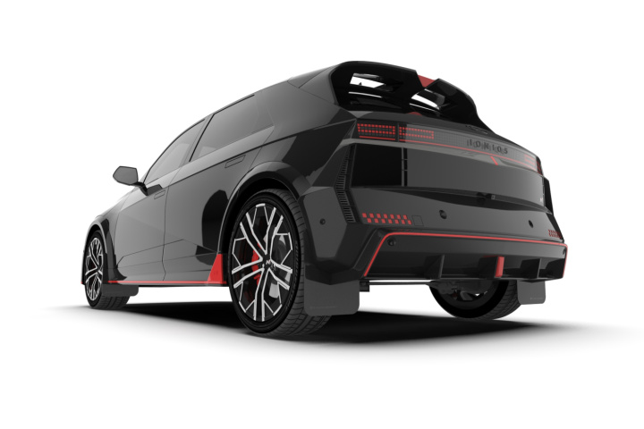 Hyundai Ioniq 5 N 2025+ BLACK UR MUD FLAP Rally Armor in the group Select car model / Hyundai / Ioniq 5 21+ at DDESIGN Scandinavia AB (MF117-UR-BLK)