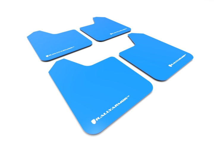 Rally Armor Universal Fit (No Hardware) Blue UR Mud Flap White Logo in the group Select car model at DDESIGN Scandinavia AB (MF12-UR-BL-WH)
