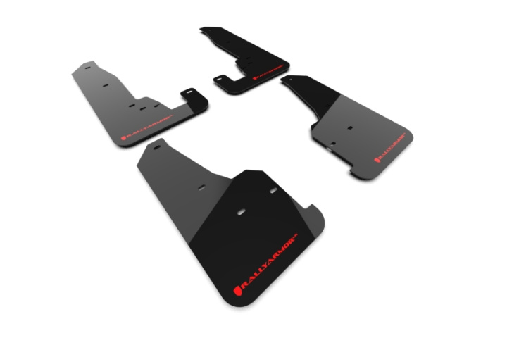 Rally Armor 18-22 Jeep Grand Cherokee SRT Trackhawk Black UR Mud Flap - Red Logo in the group Select car model at DDESIGN Scandinavia AB (MF134-UR-BLK-RD)