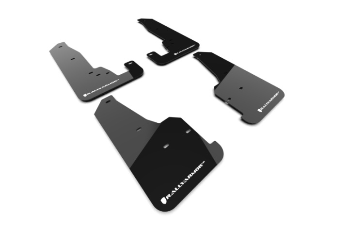Rally Armor 18-22 Jeep Grand Cherokee SRT Trackhawk Black UR Mud Flap - White Logo in the group Select car model at DDESIGN Scandinavia AB (MF134-UR-BLK-WH)