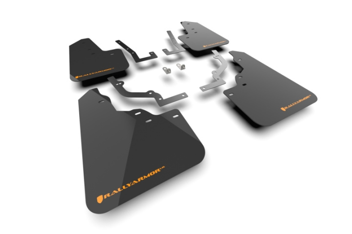 Rally Armor 2026 Honda Passport Black UR Mudflap - Orange Logo in the group Select car model at DDESIGN Scandinavia AB (MF139-UR-BLK-OR)