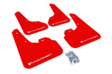2010-13 Mazda3/Spd3 RED Mud Flap White Logo Rally Armor