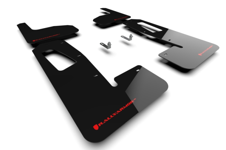 Rally Armor 22-25 Rivian R1T Black UR Mud Flap w/Red Logo in the group Select car model at DDESIGN Scandinavia AB (MF18-UR-BLK-RD)