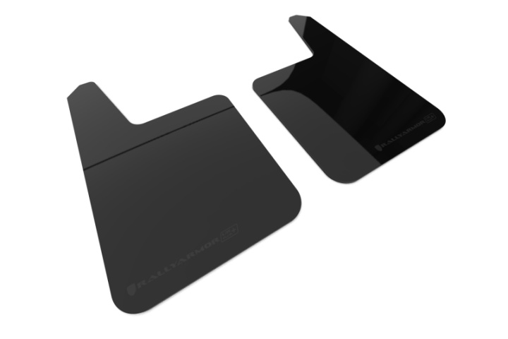 Rally Armor Universal Black UR Plus Mud Flap w/ Metallic Black Logo - Pair in the group Select car model at DDESIGN Scandinavia AB (MF20-URP-BLK-MBK-LRT)