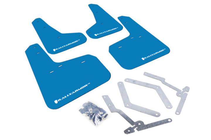 Rally Armor 12-19 Ford Focus ST / 16-19 RS Nitrous Blue UR Mud Flap w/White Logo in the group Select car model at DDESIGN Scandinavia AB (MF27-UR-NBL-WH)