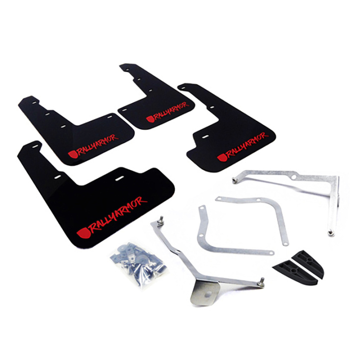 Rally Armor 15-21 Subaru WRX/STI Black UR Mud Flap w/Red Altered Font Logo in the group Select car model at DDESIGN Scandinavia AB (MF32-UR-BLK-RD-X)