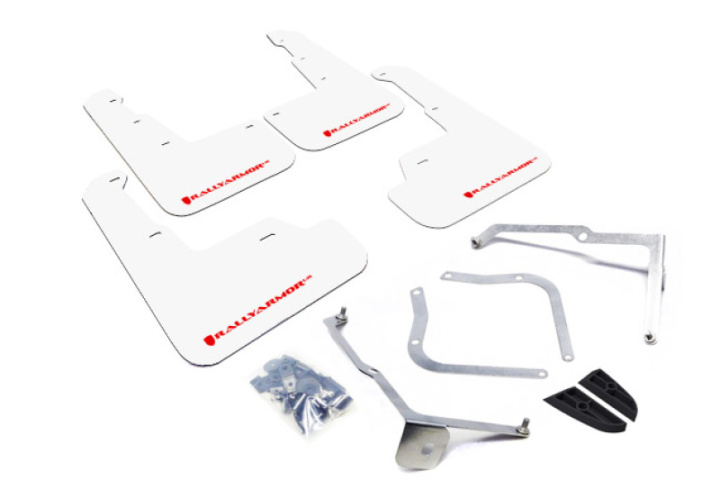 Rally Armor 15-21 Subaru WRX/STI White UR Mud Flap w/Red Logo in the group Select car model at DDESIGN Scandinavia AB (MF32-UR-WH-RD)