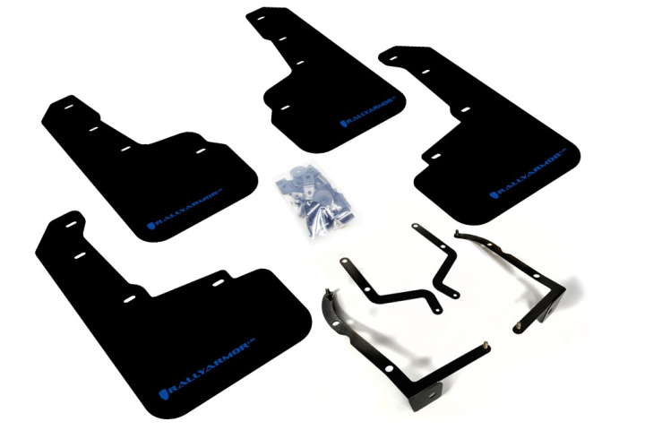 18+ Subaru XV Crosstrek Mud Flaps Blue Logo Rally Armor in the group Select car model / Subaru / XV 12+ at DDESIGN Scandinavia AB (MF46-UR-BLKBL)