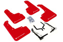 18+ Subaru XV Crosstrek Red Mud Flap White Logo Rally Armor
