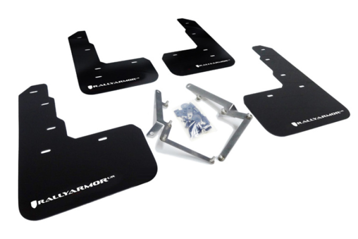 Rally Armor 17-22 Honda Civic Type R Black UR Mud Flap w/White Logo in the group Select car model at DDESIGN Scandinavia AB (MF47-UR-BLK-WH)