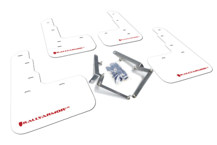 Rally Armor 17-22 Honda Civic Type R White UR Mud Flap w/Red Logo in the group Select car model at DDESIGN Scandinavia AB (MF47-UR-WH-RD)