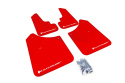03-08 Forester Red UR Mud Flap White Logo Rally Armor