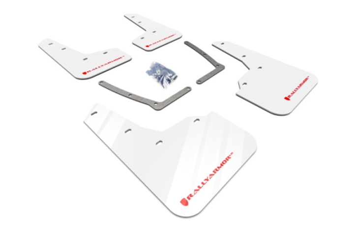 Rally Armor 16-21 Honda Civic Si White UR Mud Flap w/Red Logo in the group Select car model at DDESIGN Scandinavia AB (MF50-UR-WH-RD)