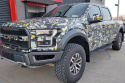 2017-19 Ford Raptor Svarta Stänkskydd med Vit Logo Rally Armor