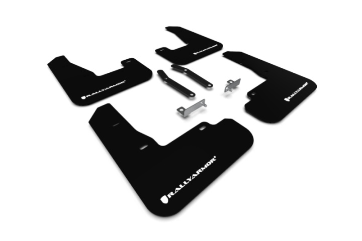 Rally Armor 19-21 Hyundai Elantra GT N Line/i30 Black UR Mud Flap w/White Logo in the group Select car model at DDESIGN Scandinavia AB (MF59-UR-BLK-WH)